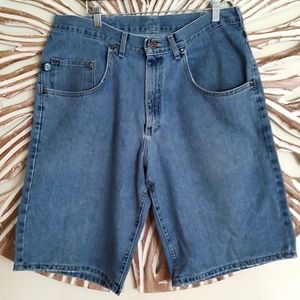 LEE DUNGAREE SHORTS, SZ 36,LT BLUE